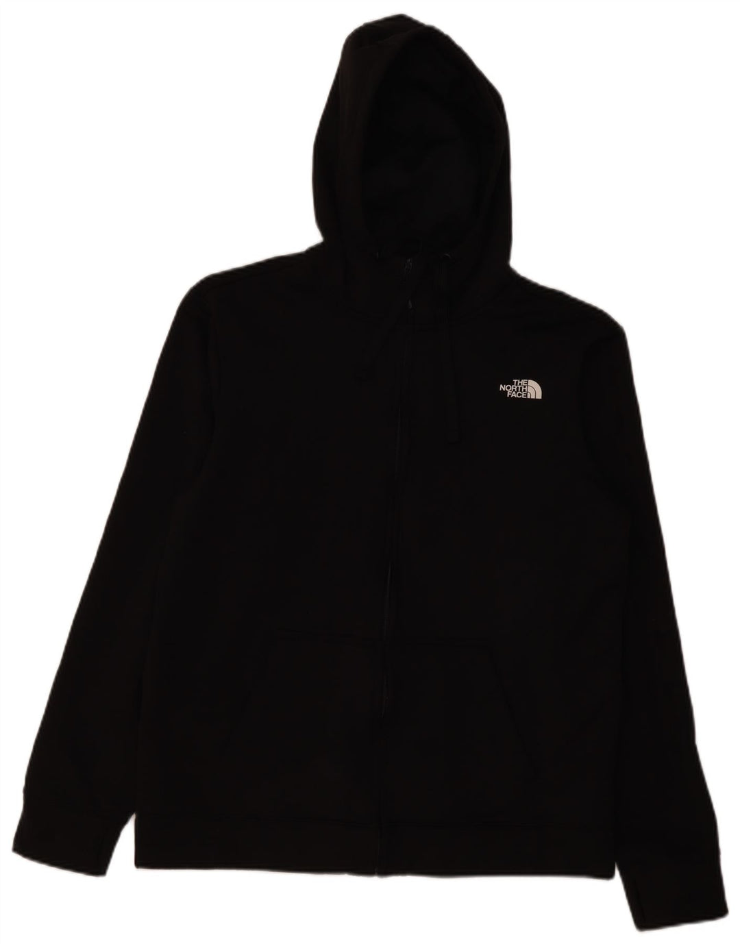 The North Face Herren-Kapuzenpullover mit Reißverschluss, groß, aus schwarzem Polyester