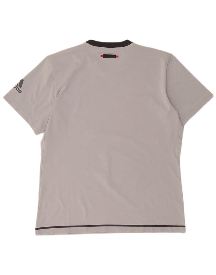Adidas Herren Grafik T-Shirt Top XL Grau Polyester