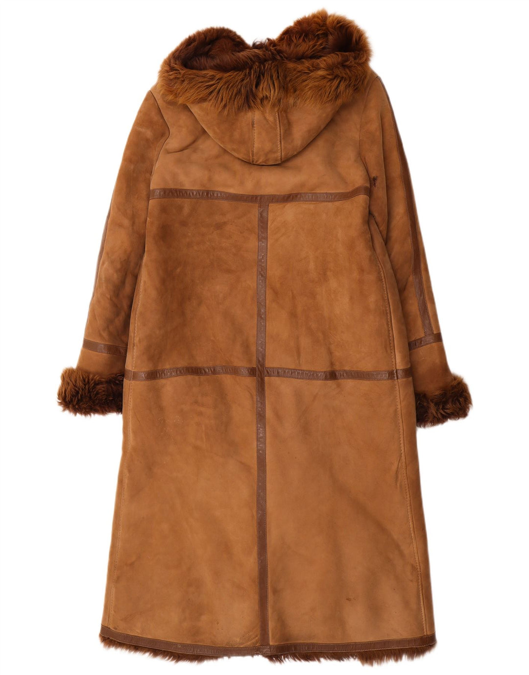 Vintage Damen Lammfellmantel UK 14 Mittelbraun