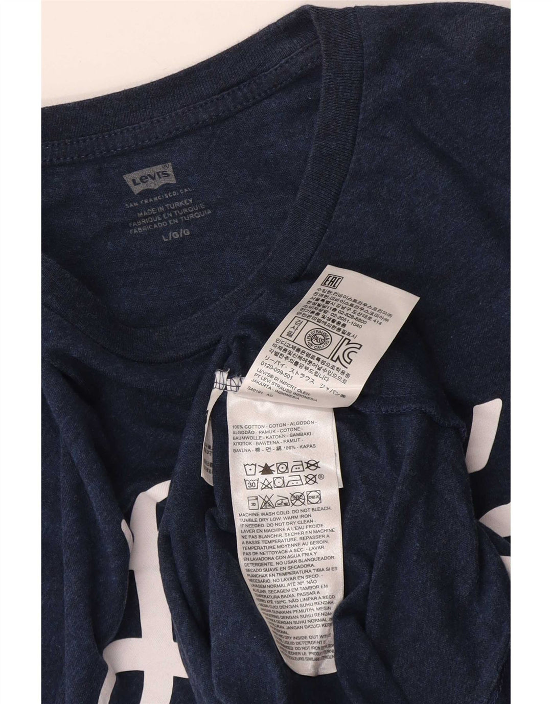 Levi's Herren-T-Shirt mit Grafik, groß, marineblau, Baumwolle