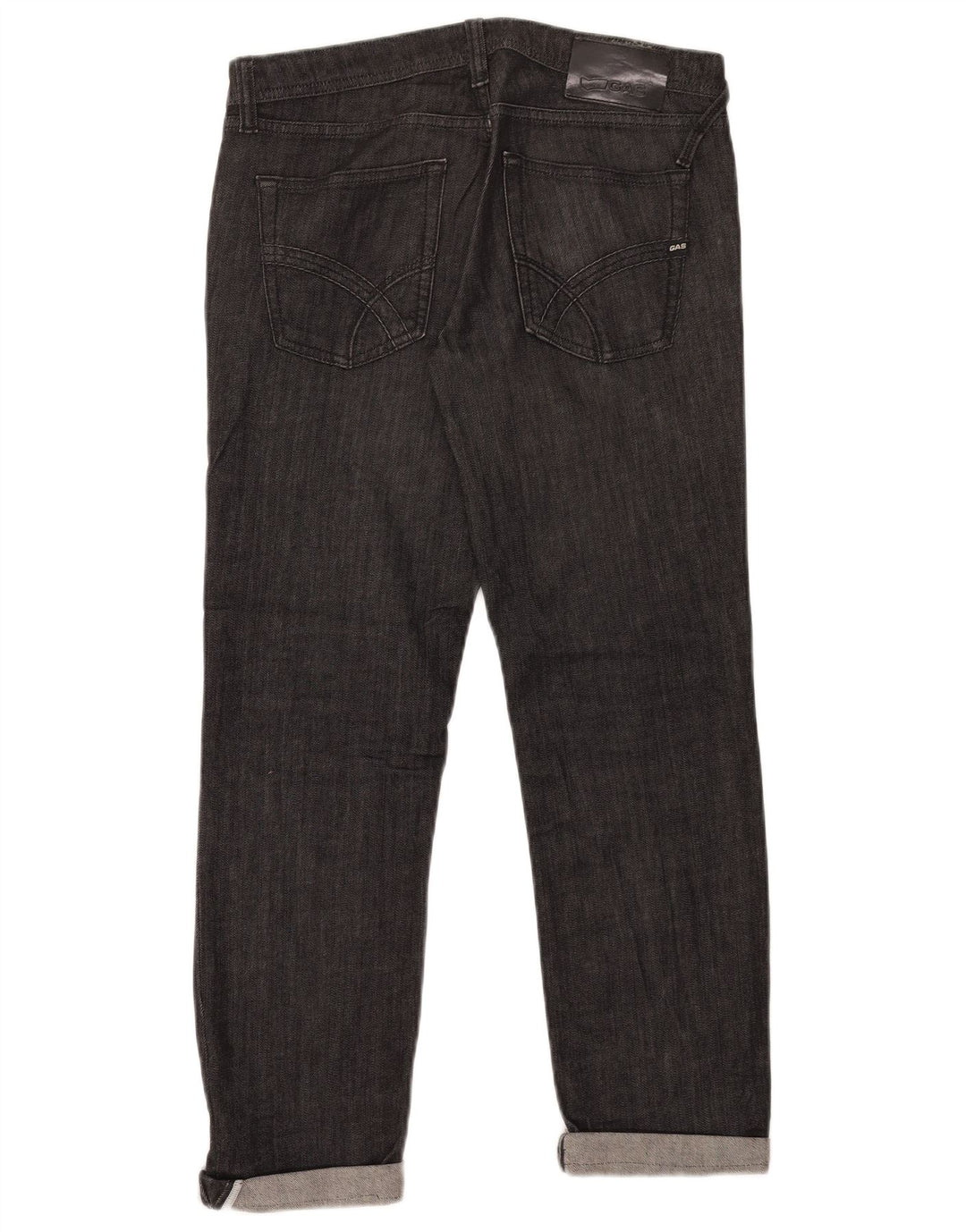 Gas Damen Straight Jeans W31 L26 Schwarze Baumwolle