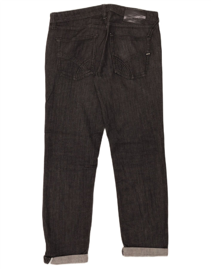 Gas Damen Straight Jeans W31 L26 Schwarze Baumwolle