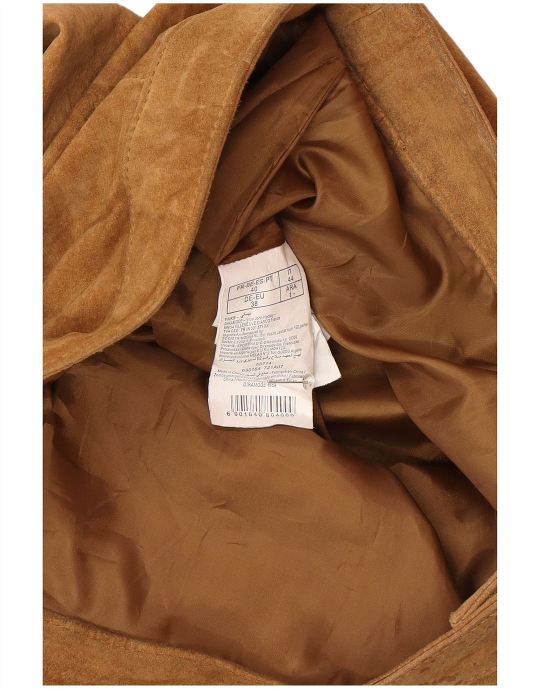 Pimkie Damen Wildleder Minirock IT 44 Medium W32 Braunes Leder