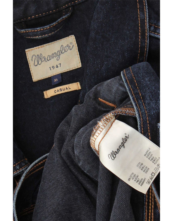 Wrangler Herren Jeansjacke UK 42 XL Marineblaue Baumwolle