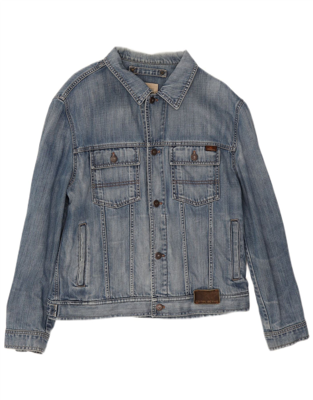 Camel Active Herren Jeansjacke UK 38 Mittelblaue Baumwolle