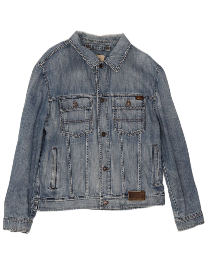 Camel Active Herren Jeansjacke UK 38 Mittelblaue Baumwolle