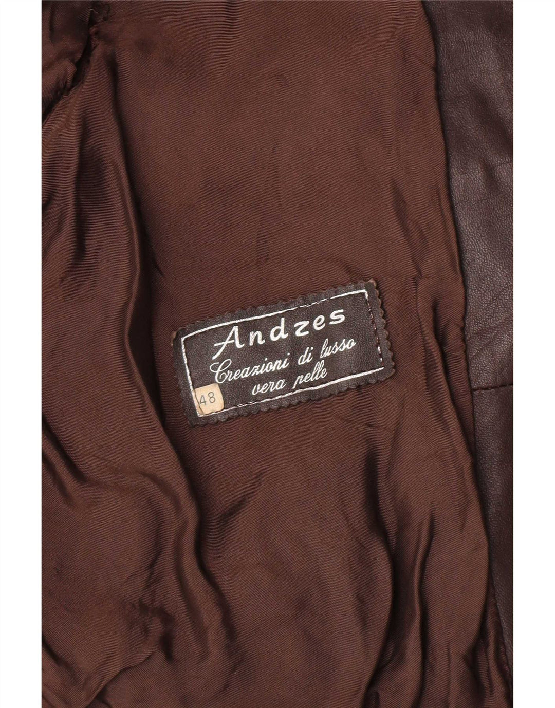 Vintage Herren Bomber Lederjacke IT 48 Mittelbraunes Leder