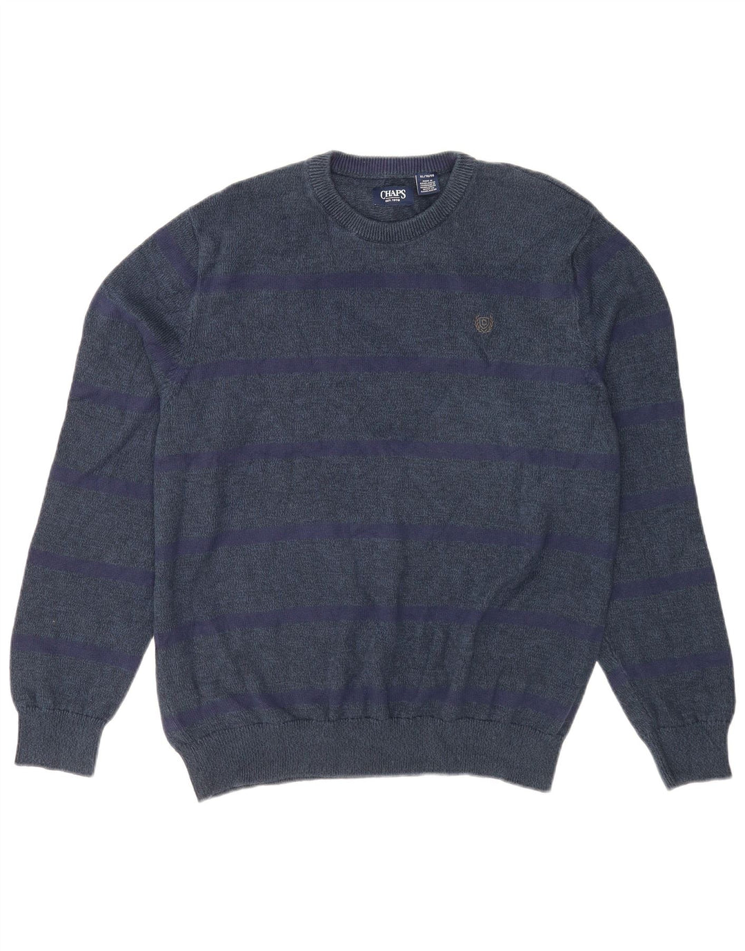 Chaps Herren-Pullover mit Rundhalsausschnitt, XL, marineblau, Baumwolle