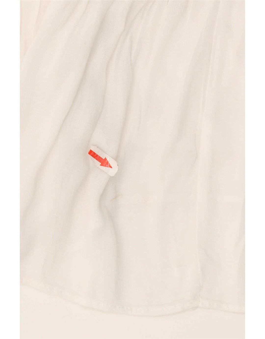 Zara Damen-Bluse mit Fledermausärmeln vorne zum Binden, UK 12, mittelweiße Baumwolle
