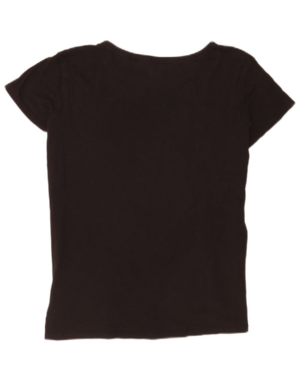 G-Star Damen Regular Graphic T-Shirt Top UK 14 Large Schwarz Baumwolle