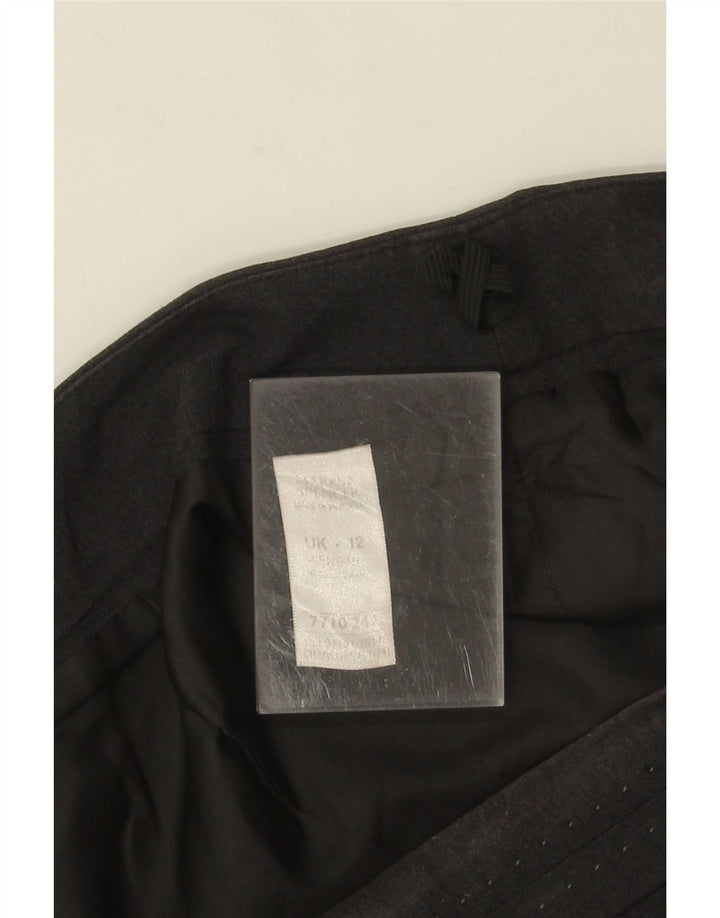 Gerader Damenrock von Marks & Spencer UK 12 Medium W32 Grau Polyester