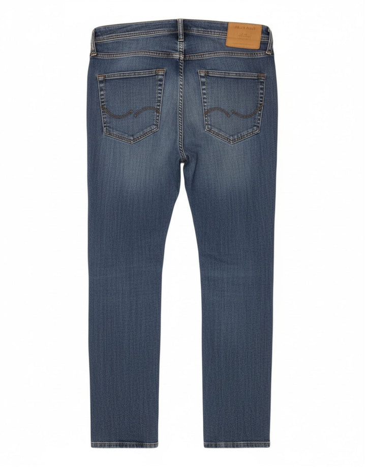 Jack & Jones Herren Straight Jeans W30 L32 Blaue Baumwolle