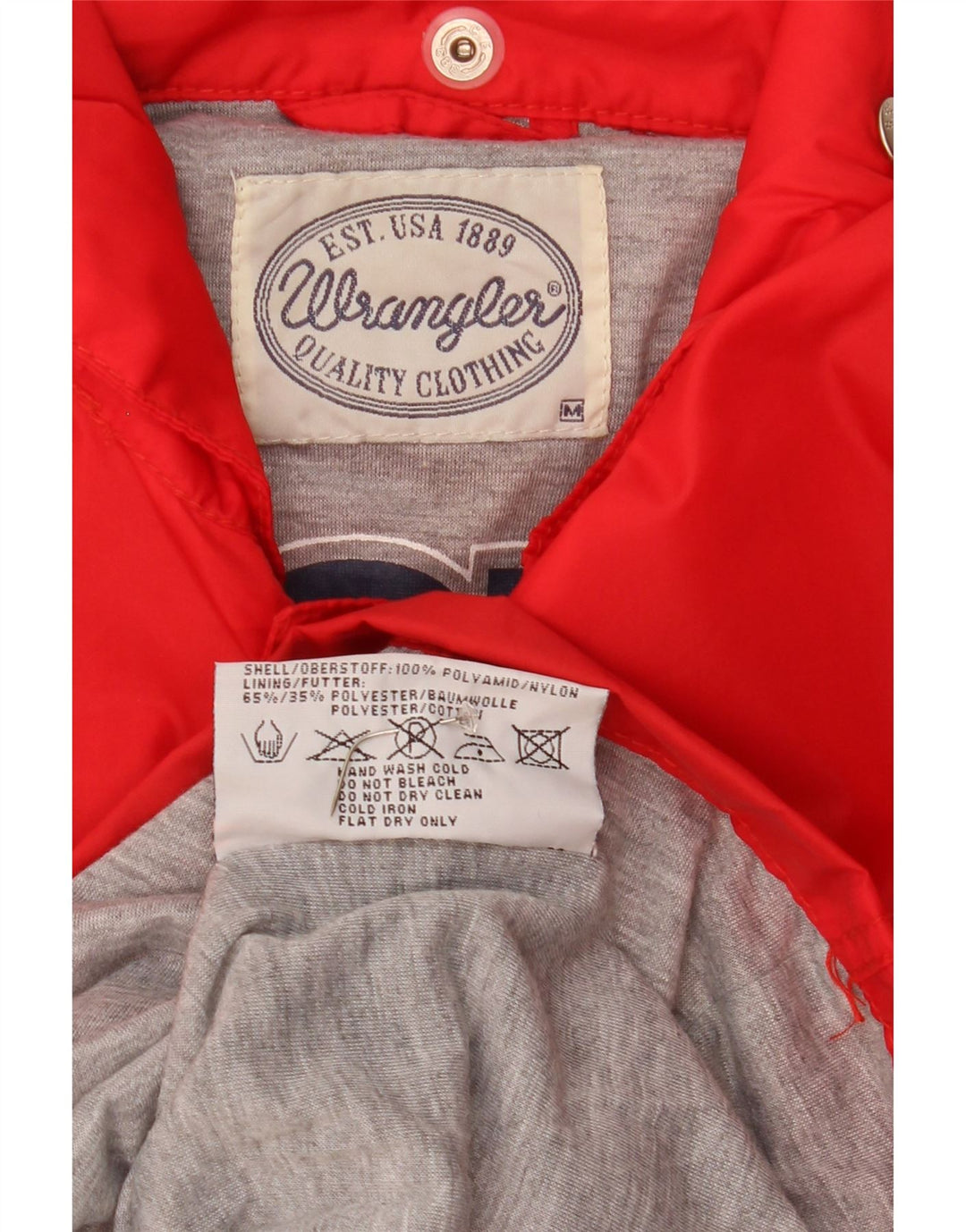 Wrangler Herren-Windbreakerjacke mit Kapuze, UK 38, Mittelrot, Polyamid