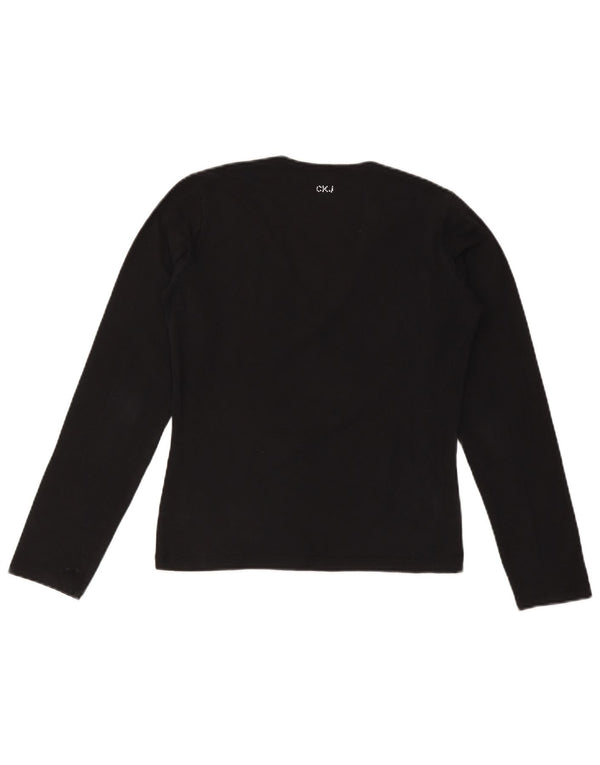 CALVIN KLEIN JEANS Damen Top Langarm UK 18 XL Schwarz
