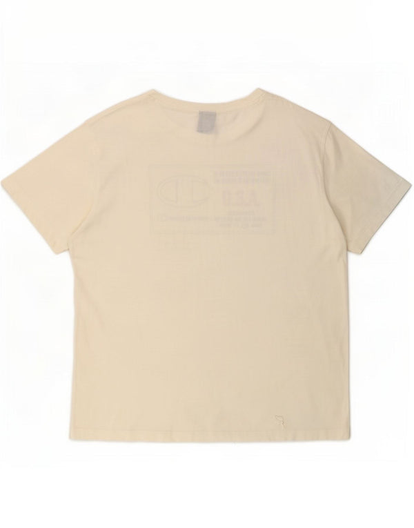 Champion Herren Grafik T-Shirt Top XL Weiß