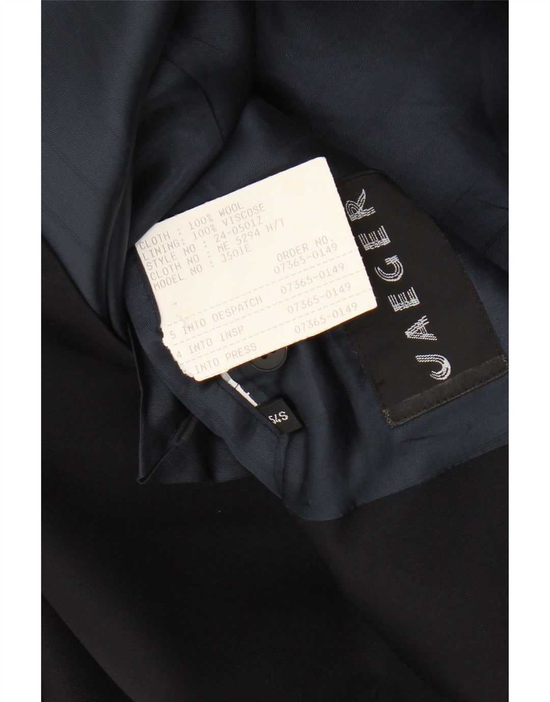 Jaeger Herren zweireihige Blazerjacke IT 54 2XL Marineblaue Wolle