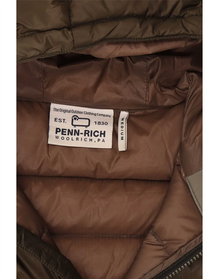 Woolrich Herren Penn-Rich Graphic Wattierte Jacke UK 38 Medium Khaki