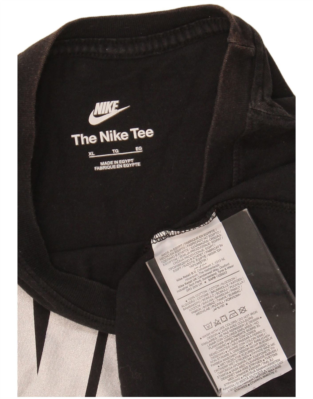 NIKE Mens Graphic T-Shirt Top XL Black Cotton