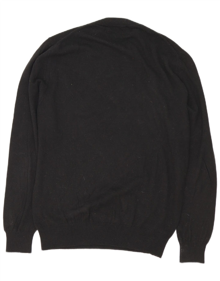 Trussardi Herren-Pullover mit Rundhalsausschnitt, XL, Schwarz, Polyamid