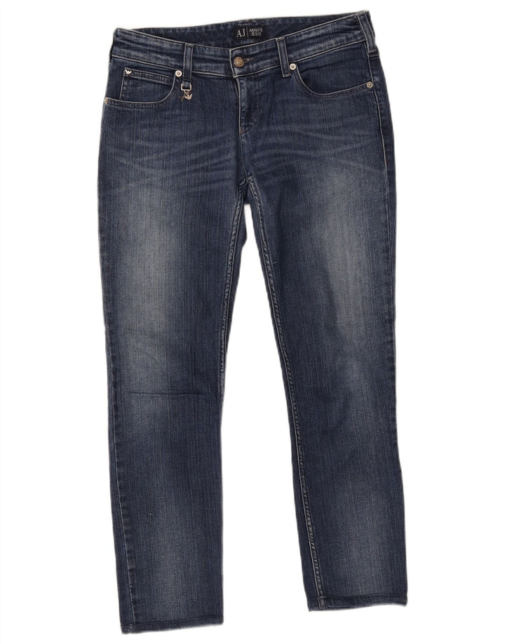 Armani Damen Slim Jeans W28 L26 Marineblaue Baumwolle