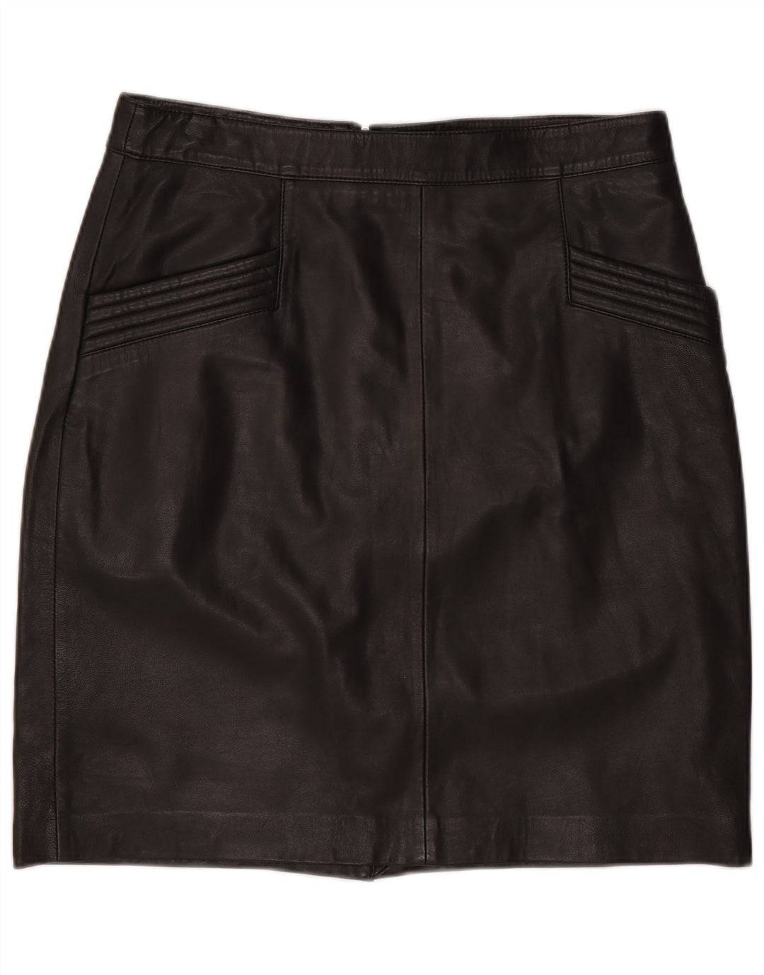 B.Young Damen Mini-Lederrock EU 38 Medium W30 Schwarzes Leder