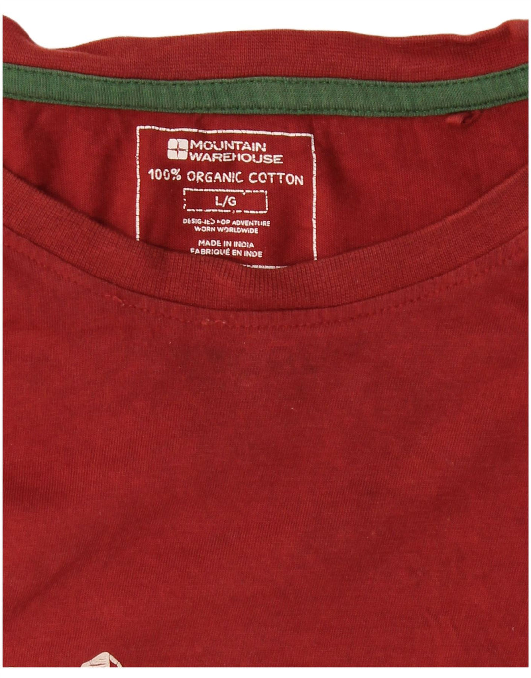 MOUNTAIN WAREHOUSE Herren-T-Shirt mit Grafik, Größe L, Burgunderrot, Baumwolle