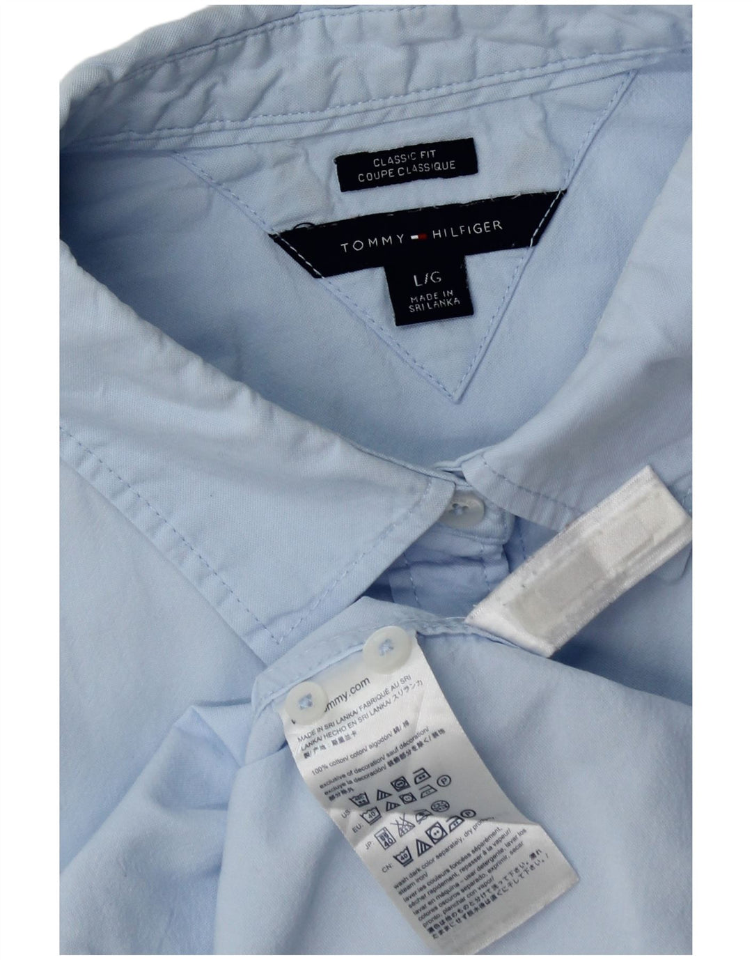 Tommy Hilfiger Damen-Hemd mit klassischer Passform, große blaue Baumwolle