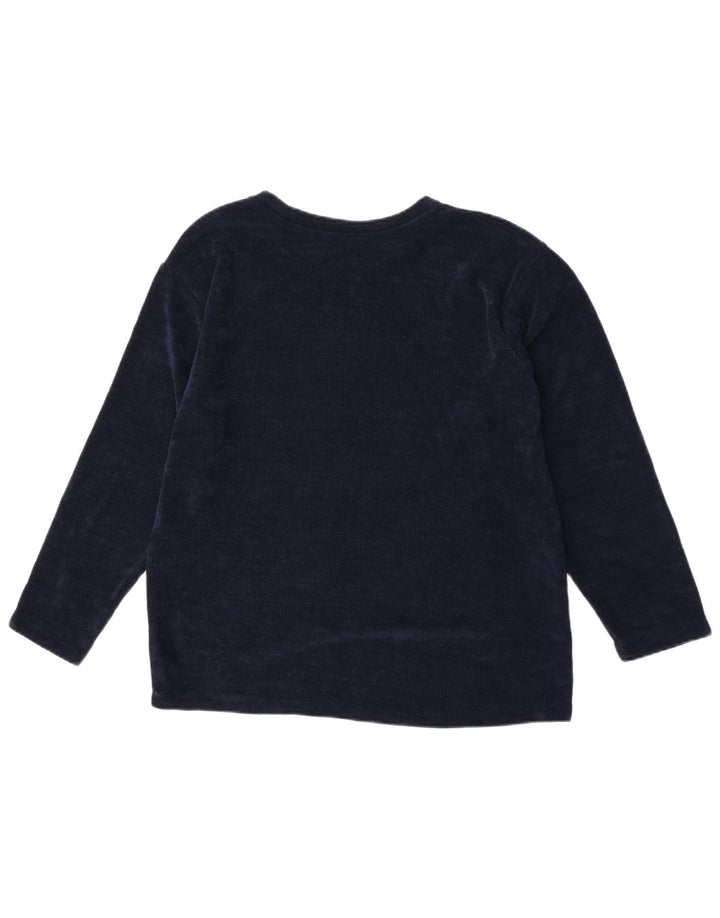Marks & Spencer Herren-Top, langärmelig, groß, Marineblau, Polyester