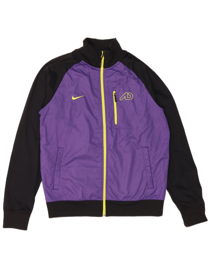 Nike Herren-Trainingsanzug-Top-Jacke, mittelviolett, Farbblock