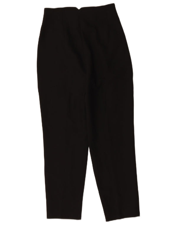 Zara Damen-Anzughose mit hoher Taille, schmal zulaufend, Größe S, W26, L27, Schwarz, Polyester