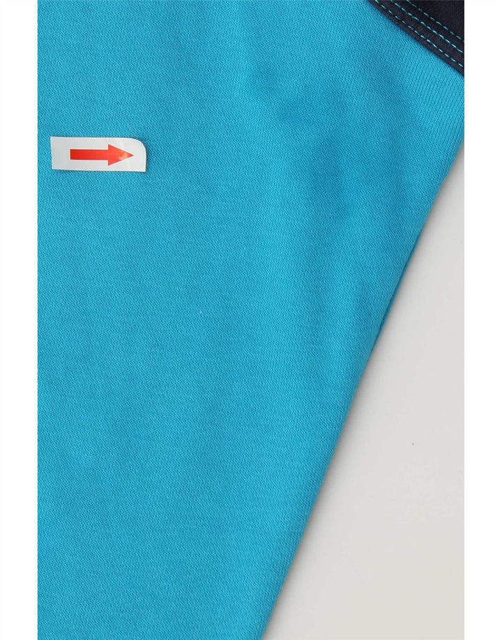Nike Herren-Kapuzenpullover mit Reißverschluss, mittelblaue Colourblock-Baumwolle