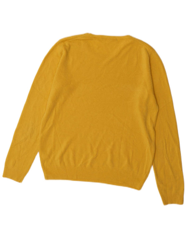 Marks & Spencer Damen-Pullover mit U-Boot-Ausschnitt, Gr. 10, Small, Gelb, Acryl