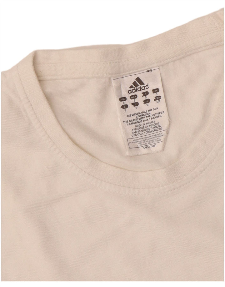 ADIDAS Herren Grafik T-Shirt Top Small Weiß