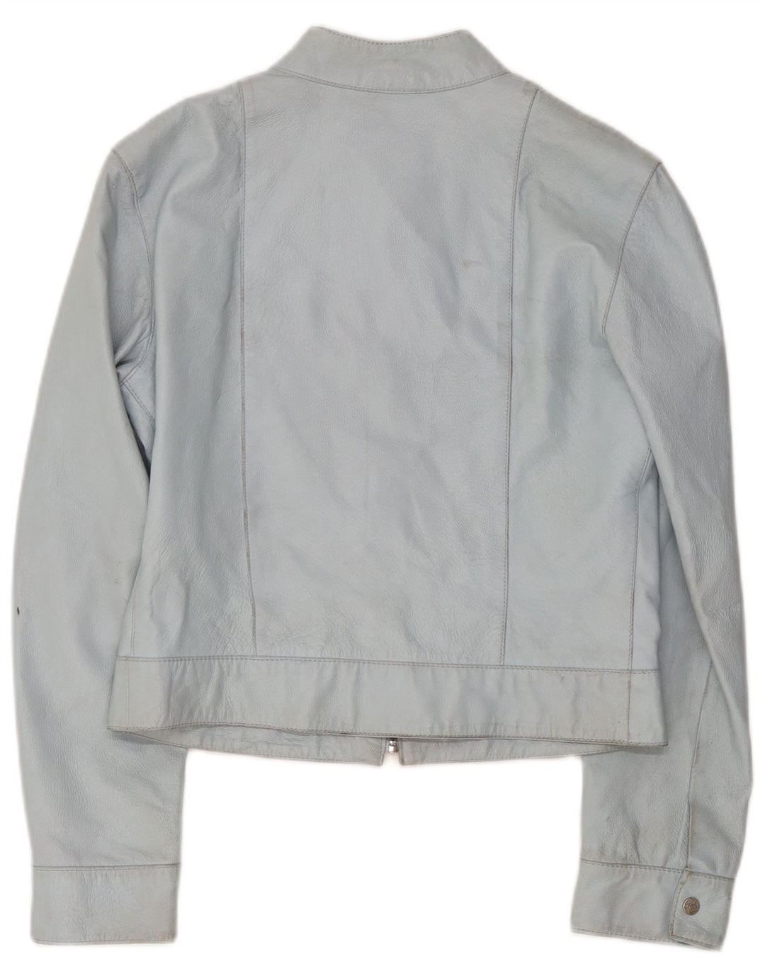 Vintage Damen Lederjacke UK 14 Mittelblaues Leder