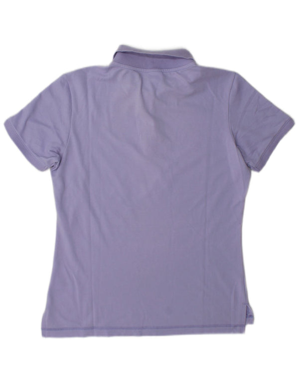 Champion Damen Poloshirt UK 16 Large Lila Baumwolle