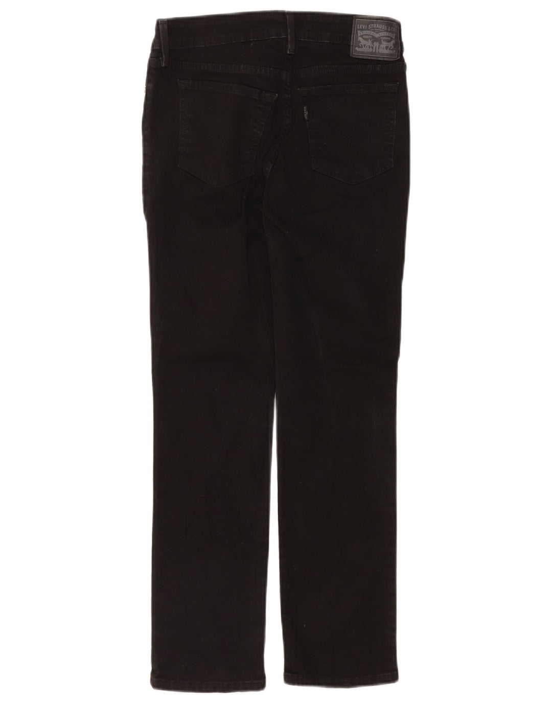 Levi's Damen 712 Slim Jeans W27 L28 Schwarze Baumwolle