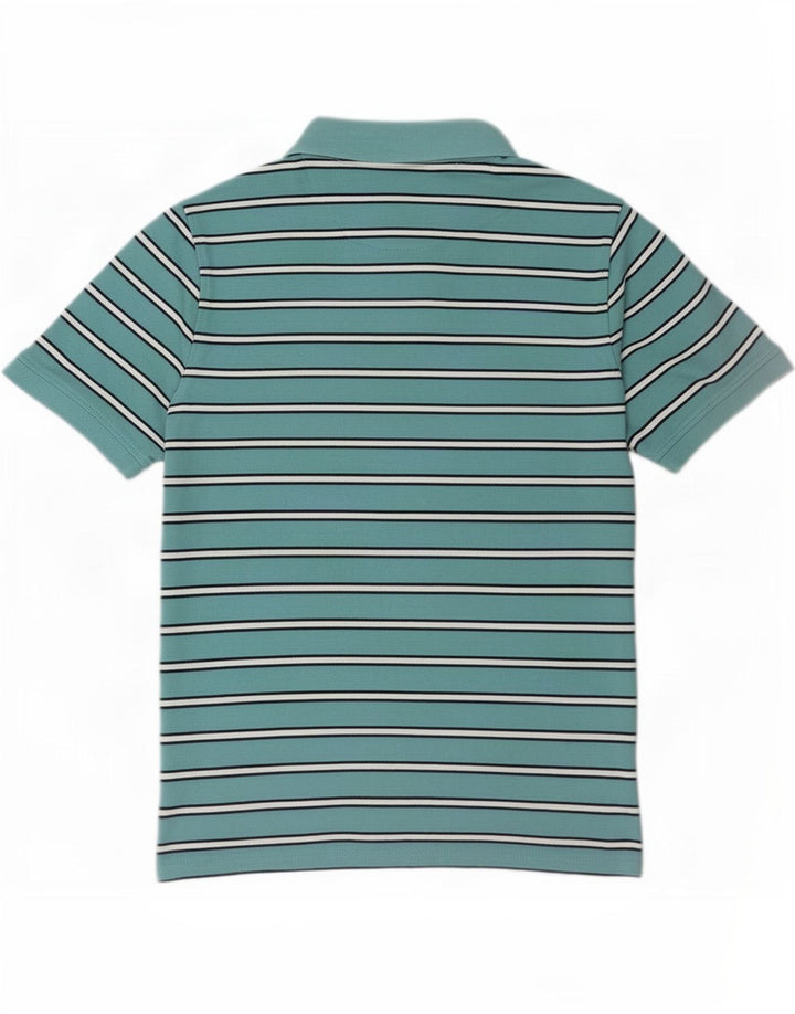 James Pringle Herren-Poloshirt aus mittelblauer, gestreifter Baumwolle