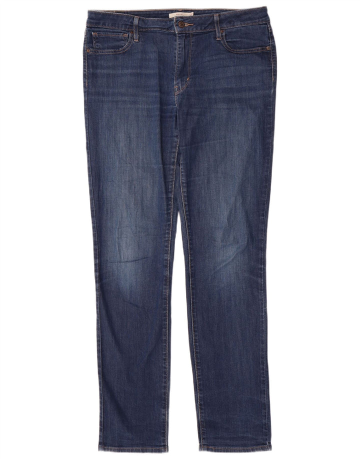 LEVI'S Damen 712 Slim Jeans W32 L34 Blaue Baumwolle