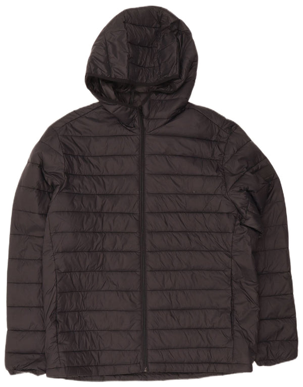Jack & Jones Herren-Jacke mit Kapuze, gepolstert, Größe 42, XL, Schwarz