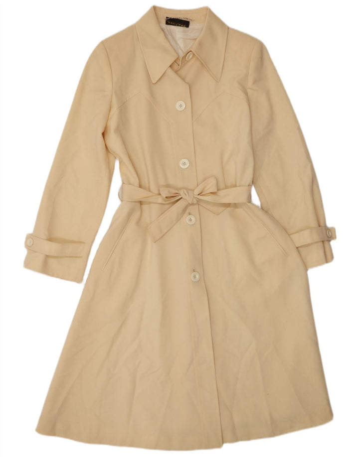 Vintage Damen Trenchcoat UK 10 Small Beige