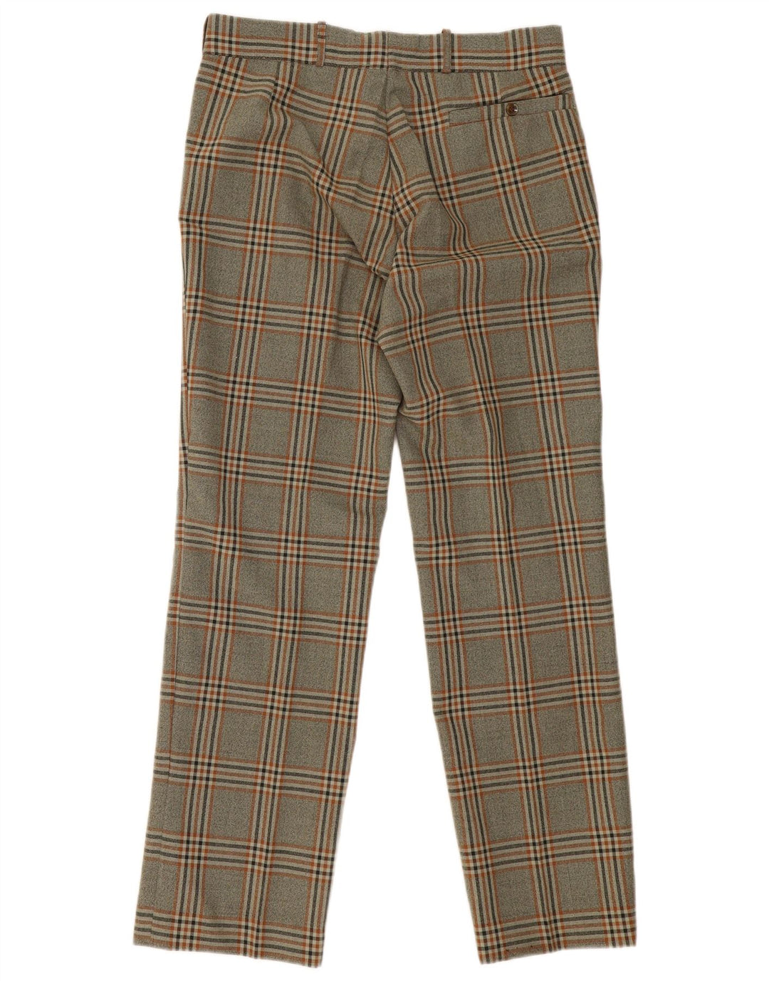 Vintage Herren gerade Freizeithose W30 L30 grau kariert