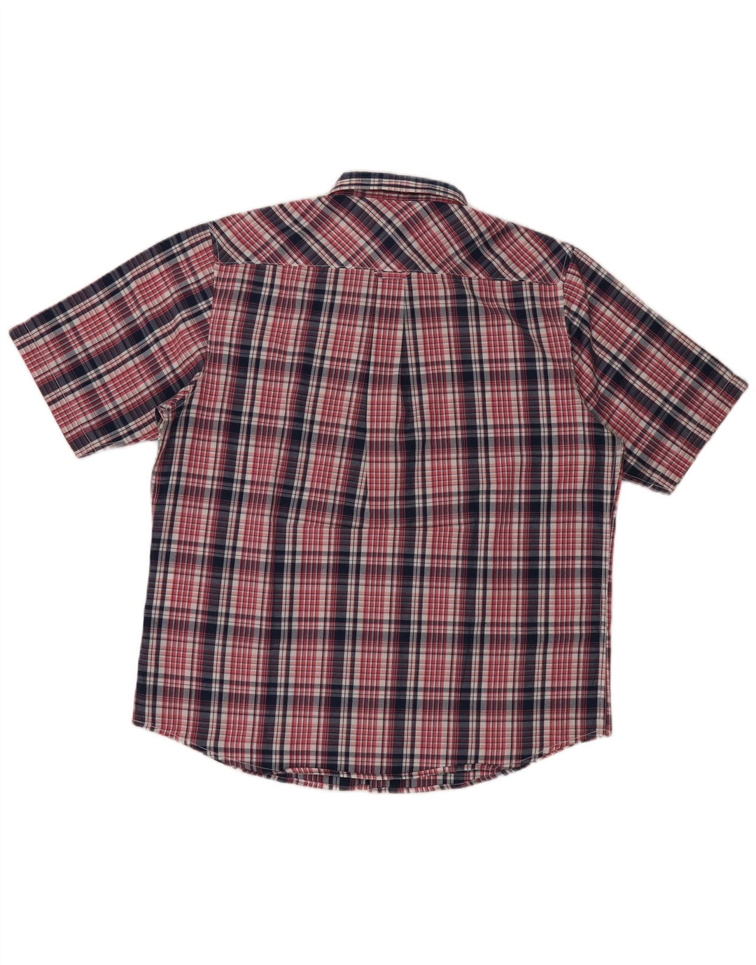 James Pringle Herren-Kurzarmhemd, groß, rot kariert, Polyester