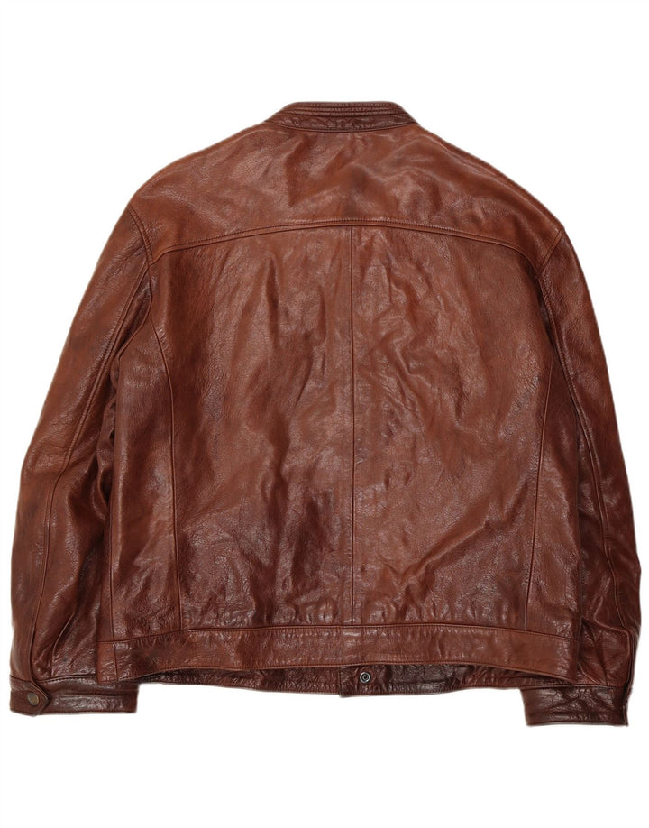 Vintage Herren Lederjacke UK 38 Mittelbraunes Leder