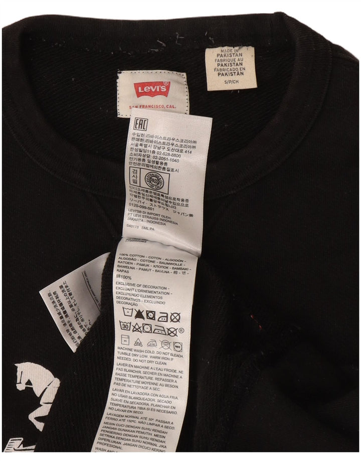 Levi's Herren-Sweatshirt mit Grafik, Größe S, schwarze Baumwolle