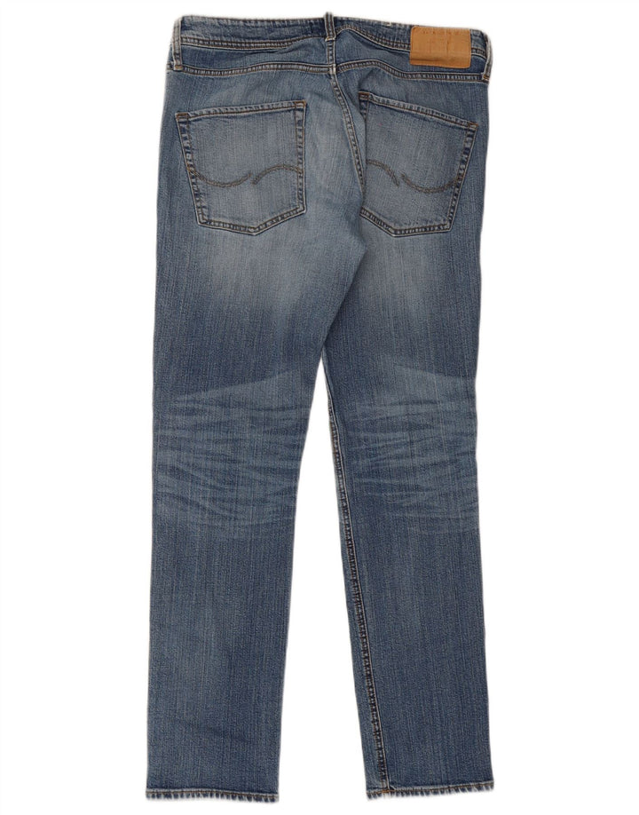 Jack & Jones Herren Tim Slim Jeans W33 L32 Blaue Baumwolle