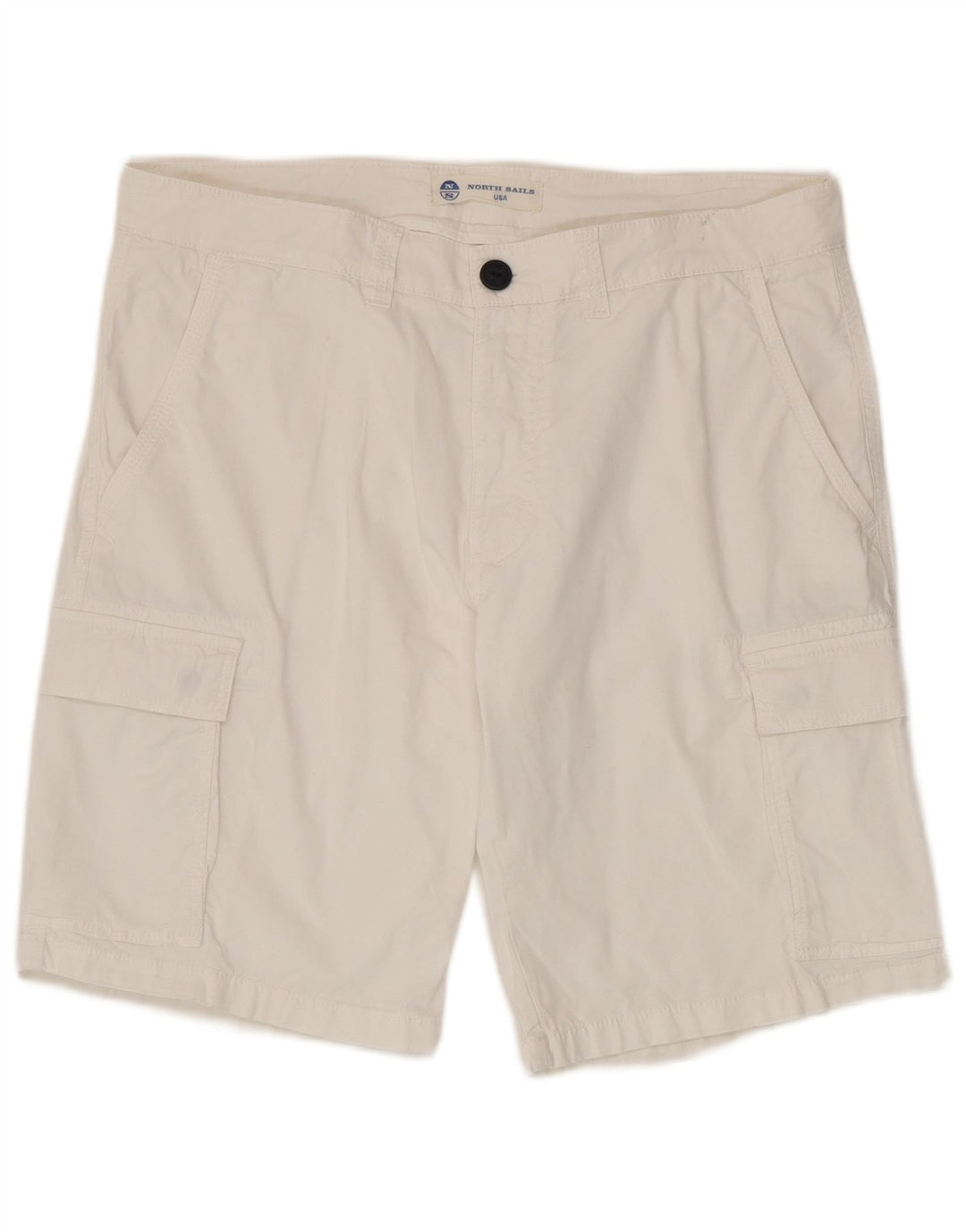 North Sails Herren-Cargoshorts W36 Large aus weißer Baumwolle
