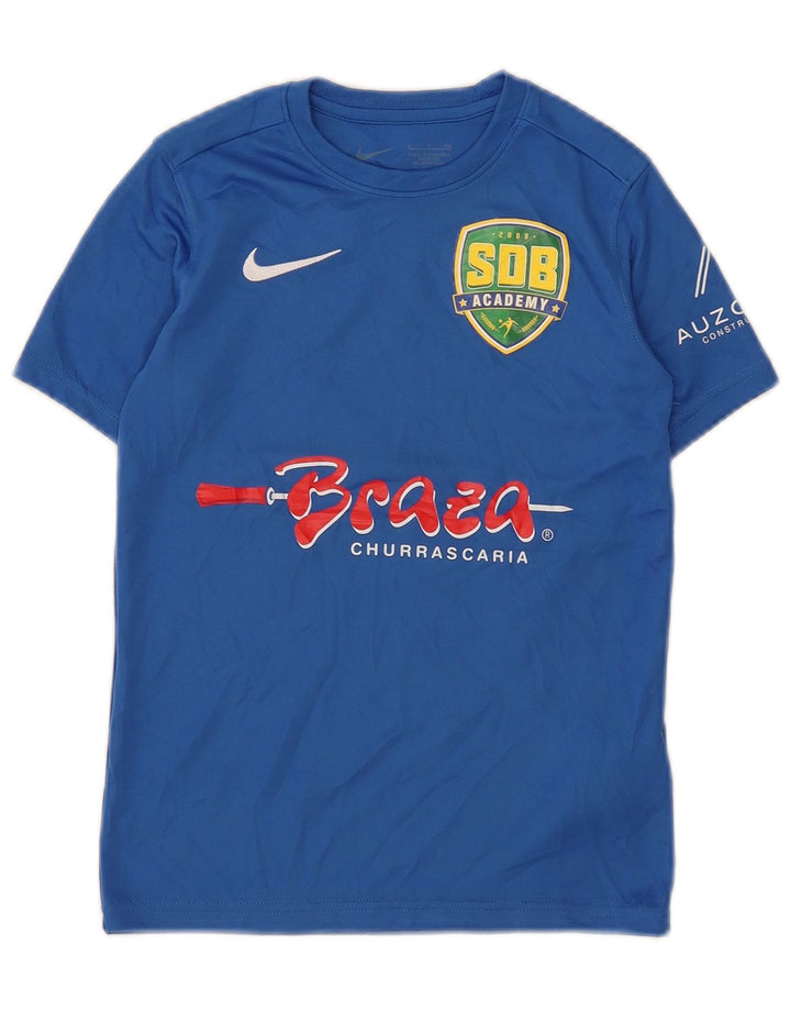 Nike Dri Fit Grafik-T-Shirt für Jungen, 8–9 Jahre, Größe S, blau, Polyester