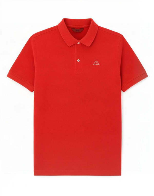 Kappa Herren-Poloshirt aus mittelroter Baumwolle