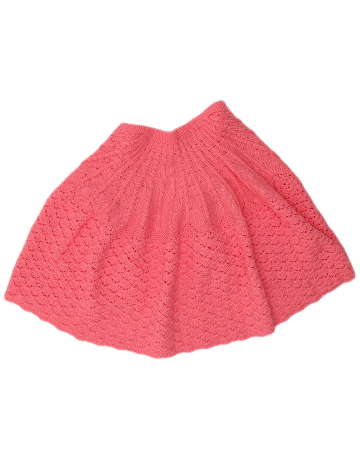 Vintage Damen Poncho Cardigan Pullover UK 14 Mittelrosa