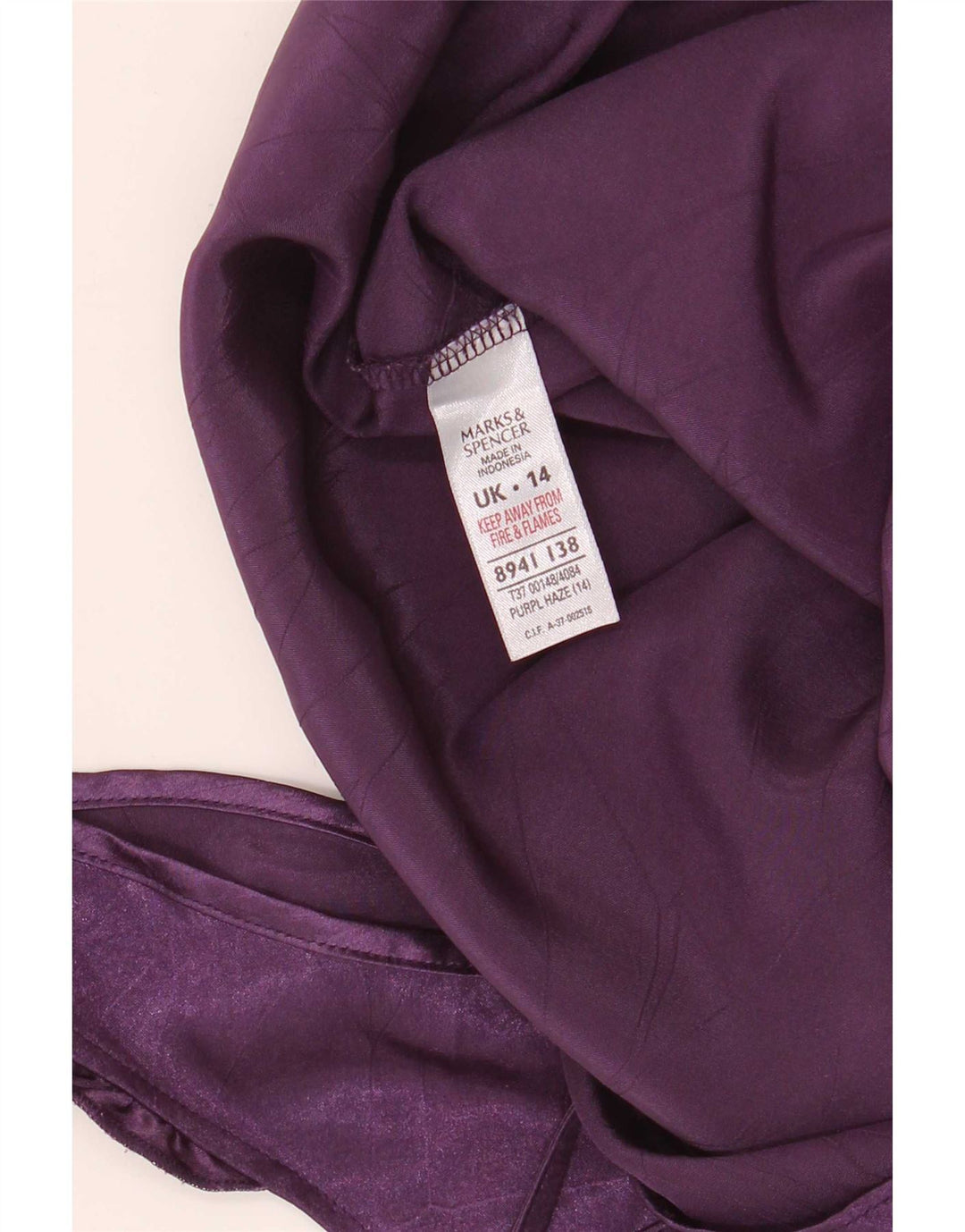 Marks & Spencer Damen Cami Top UK 14 Medium Purple Polyester